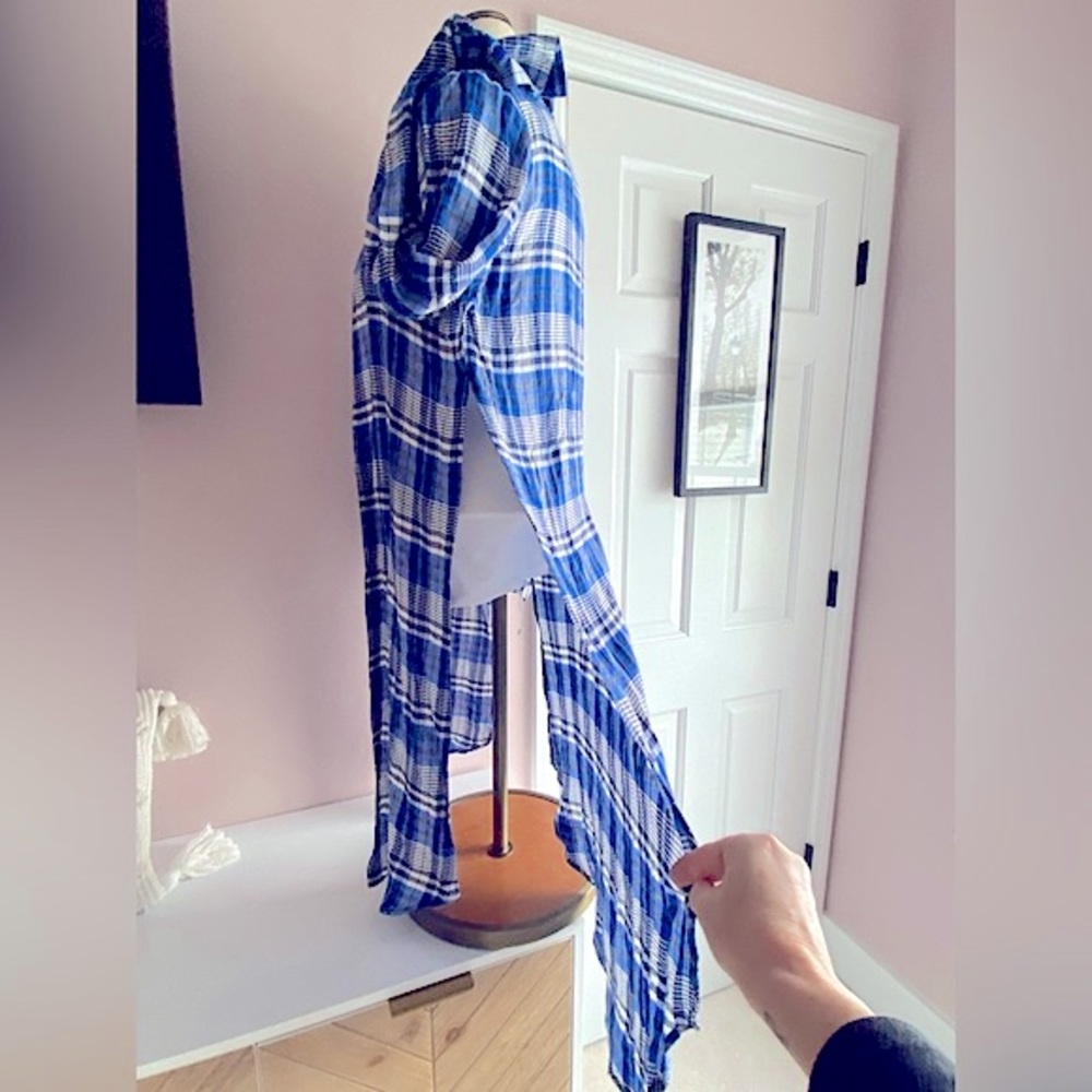 Thread Story plaid open front duster - Picture 6 of 10
